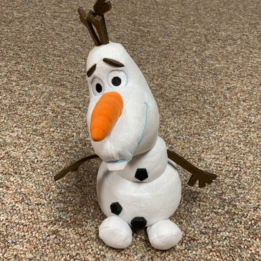 TY Olaf Disney Frozen Beanie Baby toy.
